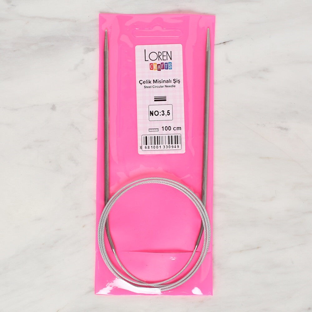 Loren Crafts 3.5 mm Çelik Misinalı Şiş 100 cm