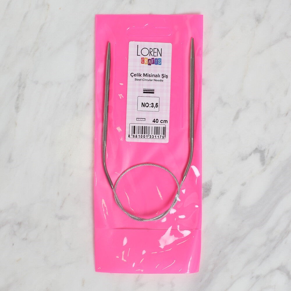LOREN CRAFTS 3,5 MM ÇELİK MİSİNALI ŞİŞ  40 CM