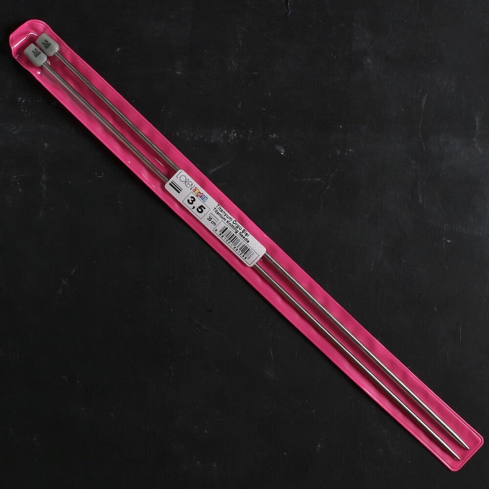 Loren Crafts 3,5 mm 35 cm Titanyum Örgü Şişi