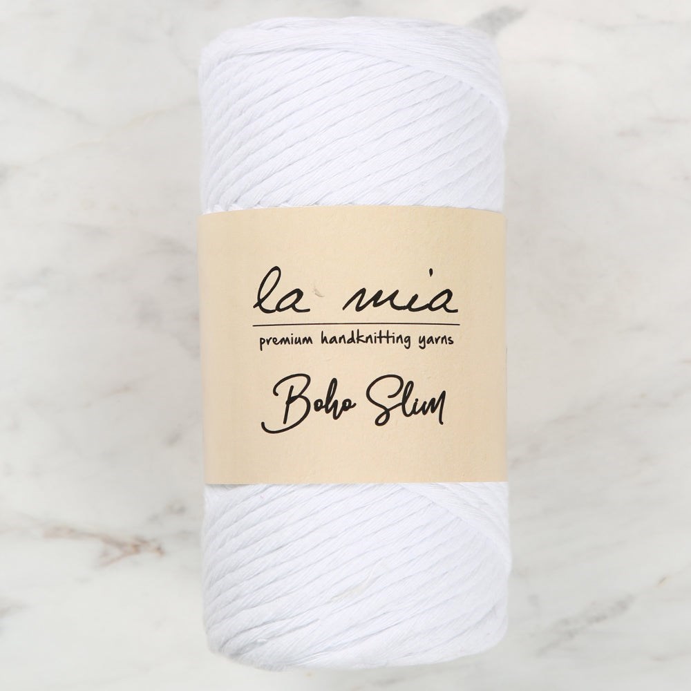 La Mia Boho Slim Beyaz El Örgü İpi - L001 - 34425