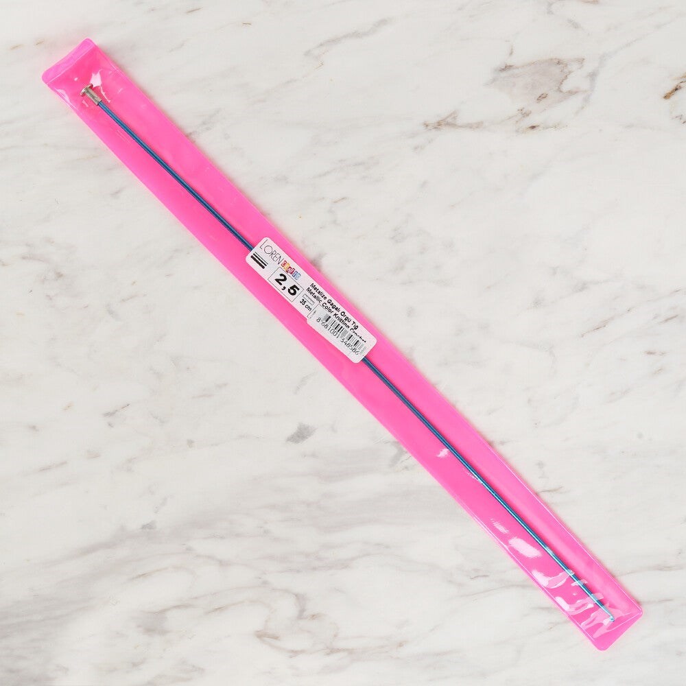 Loren Crafts 2,5 mm 35 cm Mavi Renkli Metal Gagalı