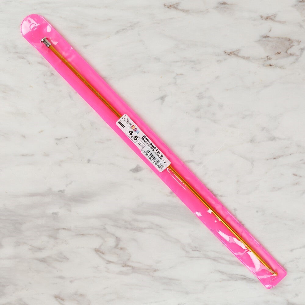 Loren Crafts 4,5 mm 35 cm Sarı Renkli Metal Gagalı