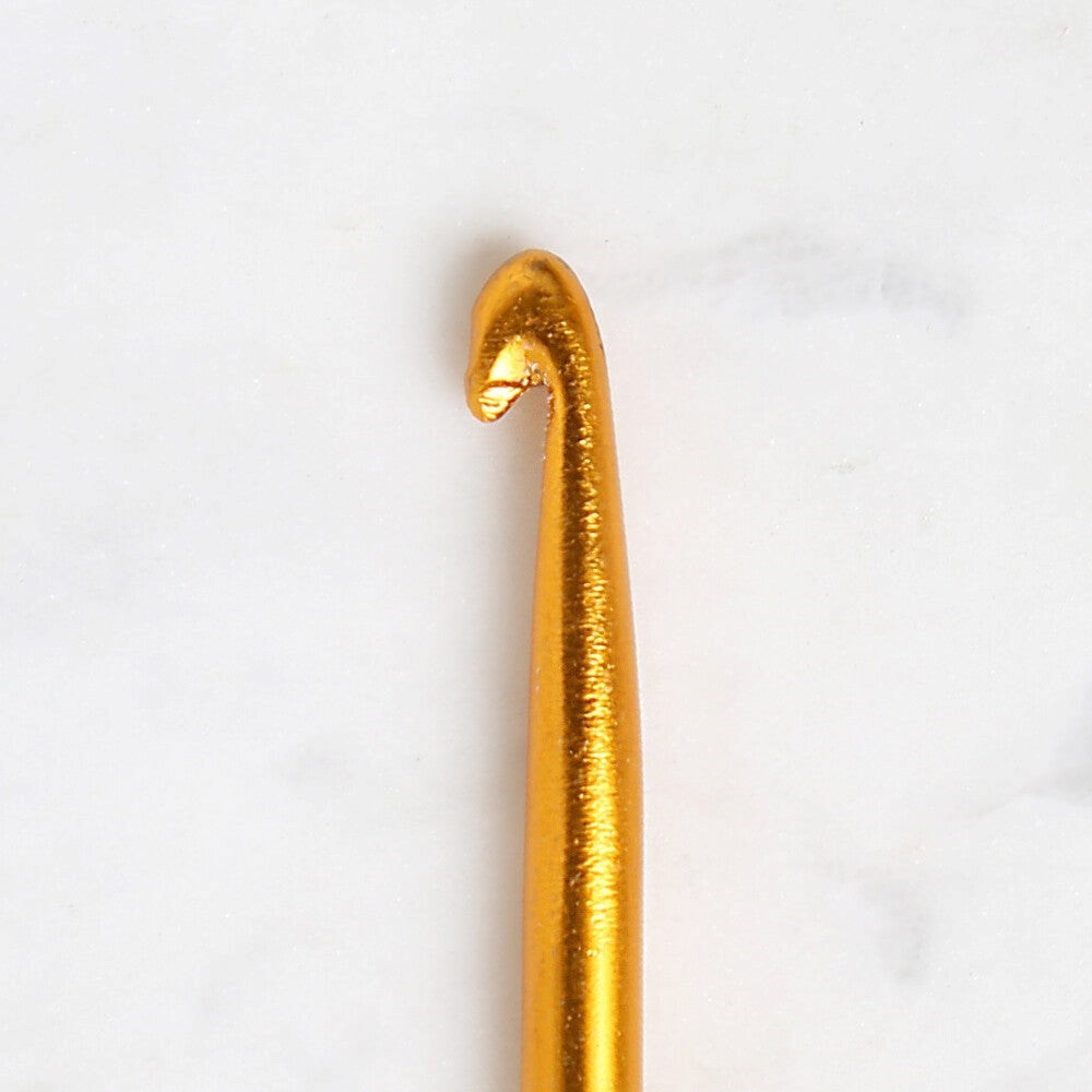 Loren Crafts 5 mm 25 cm Sarı Metal Gagalı Örgü Tığ