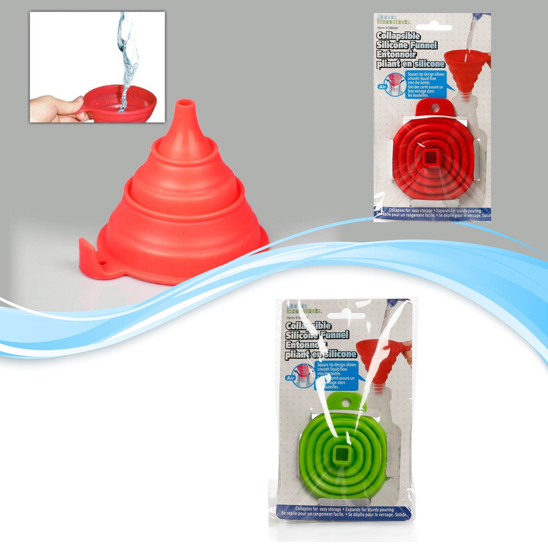 BUFFER® Silicone Folding Funnel Katlanır Huni
