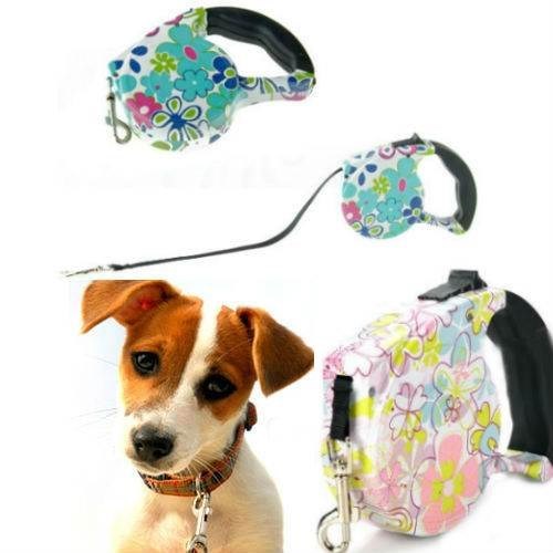 BUFFER® 5 Metre Desenli Makaralı El Frenli Otomatik Köpek Gezdirme Tasması