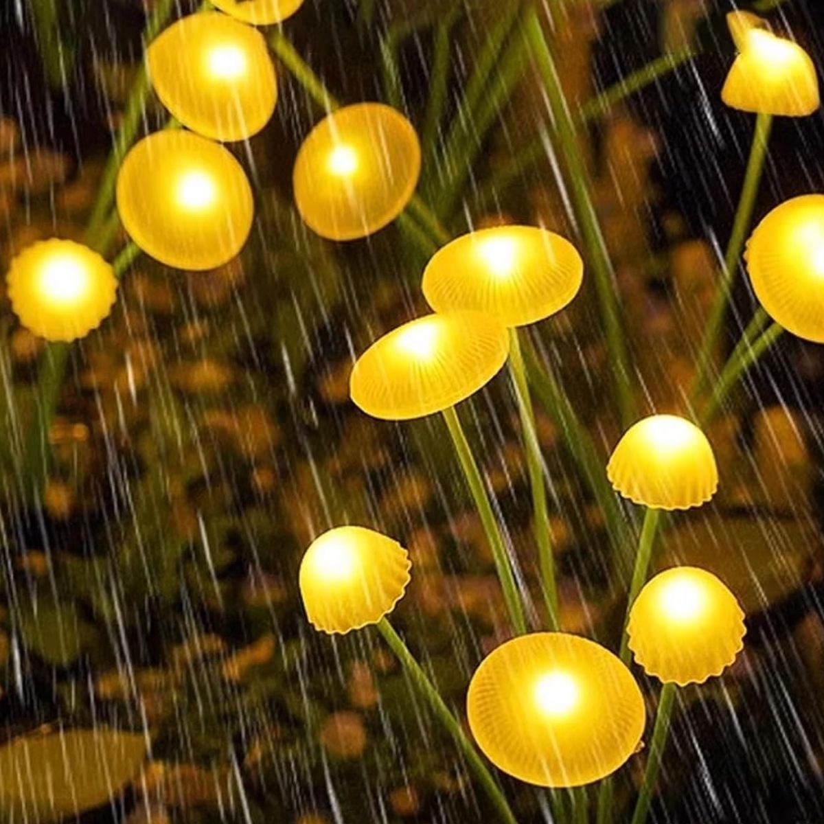 2 Adet Plastik Mantar Solar Bahçe Lambası – Güneş Enerjili LED Dış Mekan Aydınlatma, Otomatik Sensörlü Dekoratif Bahçe Işığı