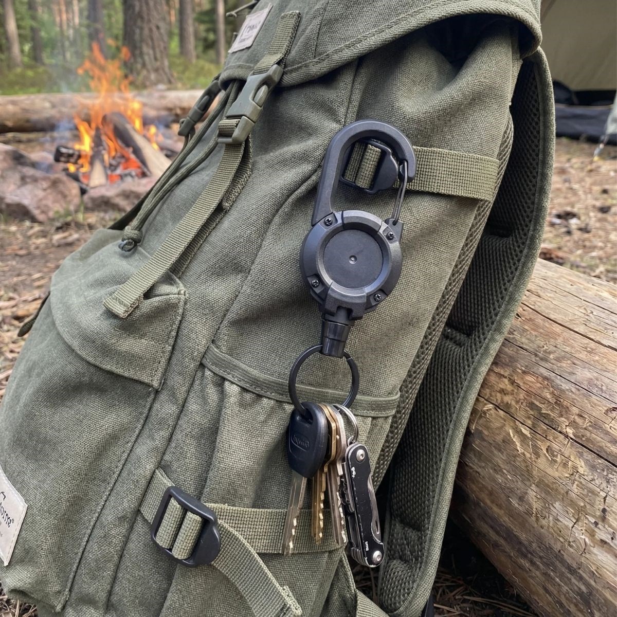 BUFFER® Kampçı Karabina Askı Aparatı – Anahtarlık, Çanta Klipsi ve Outdoor Ekipman Tutucu