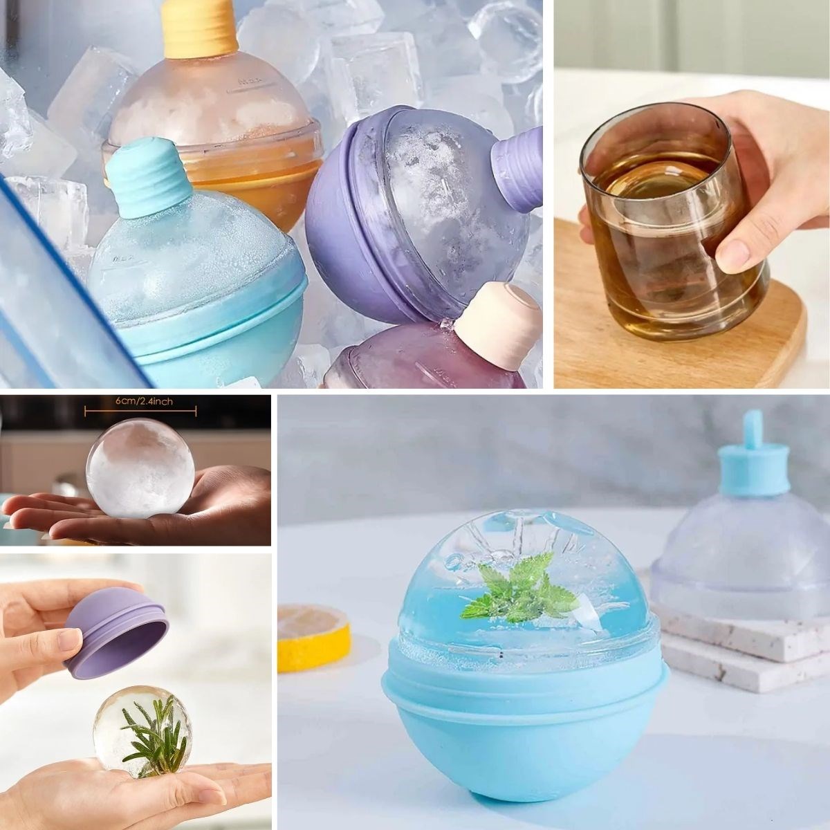 BUFFER® Hunili Altı Silikon Kolay Çıkabilen Büyük Boy Küre Buzluk