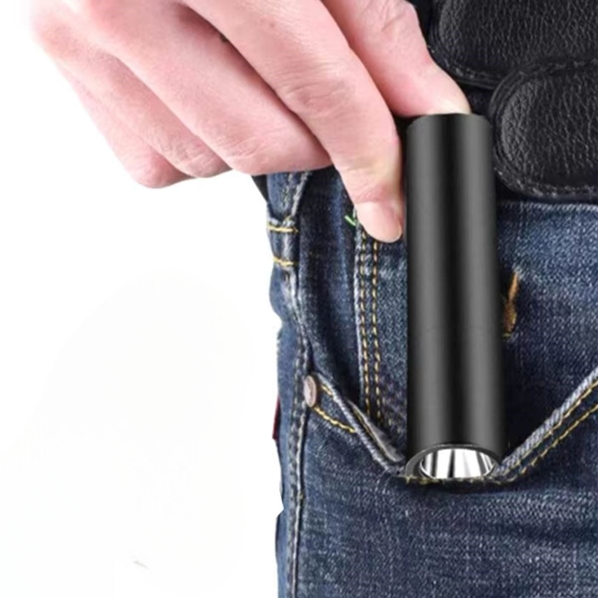 BUFFER® Mini Cep Boy USB İle Şarj Olan Oje Kurutucu Sahte Para Kontol LED UV Mor Işık El Feneri