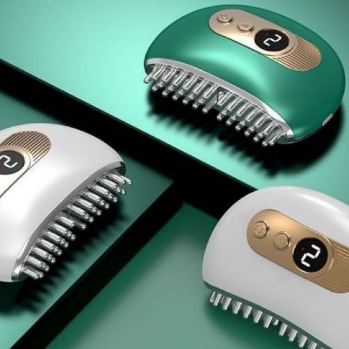BUFFER® 1 Adet Akıllı Elektrik Akımlı EMS Titreşimli Masaj Tarağı Kademeli Yüz Masaj Aleti Aparatı