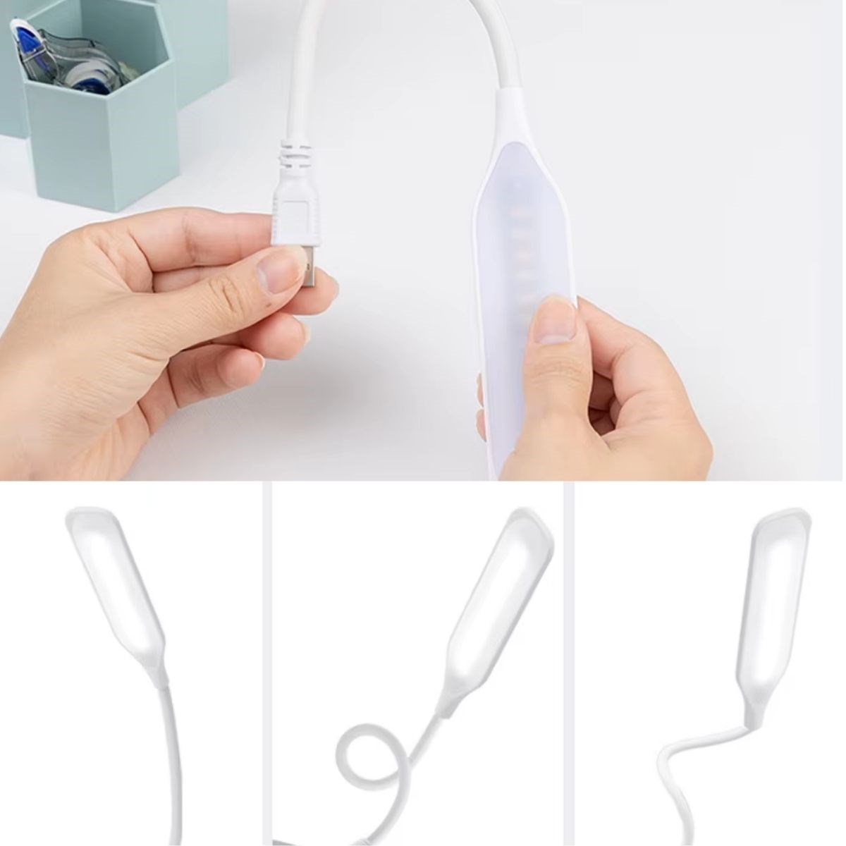 BUFFER® USB Girişli 14 Ledli 3 Kademeli Dokunmatik Masa/Kitap Okuma Lambası Ledi Beyaz