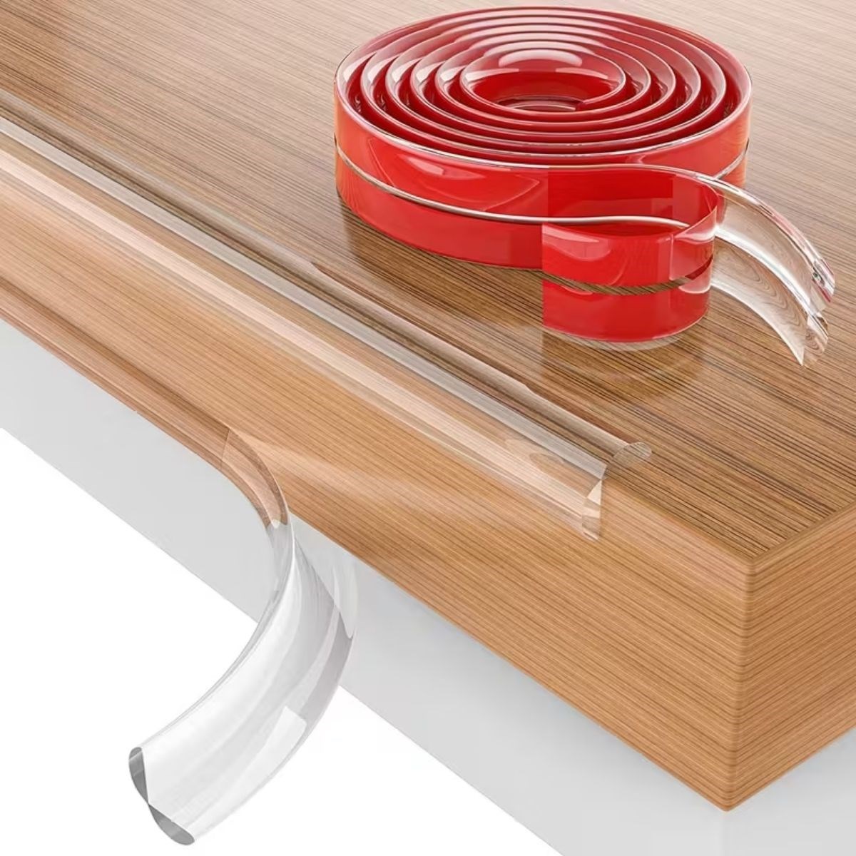 BUFFER® 2 Metre Kenar Koruyucu Şerit, Silikon Şeffaf Masa Köşe Koruyucu Güçlü Bant