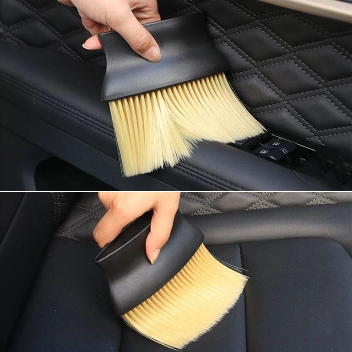 BUFFER® Yumuşak Kıllı ve Ergonomik Saplı Araç İçi Detaylı Toz Temizleme Fırçası