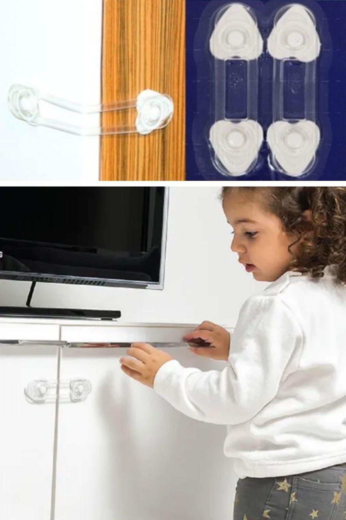 BUFFER® 2’li Mini Çok Amaçlı Kilit- Çocuk Güvenlik Gereçkerli Çekmece,Dolap,Kapak Kilidi
