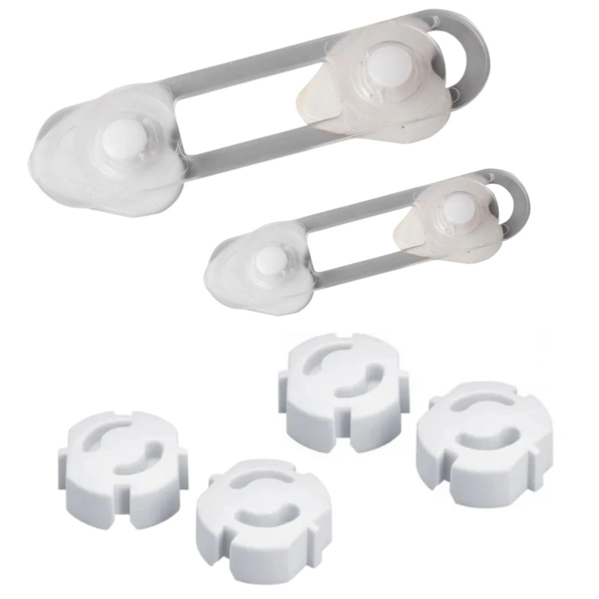 BUFFER® 6 Parça Çocuk Güvenlik 3’lü Seti-2 Boy Çekmece,Dolap Kilidi ve 4 Adet Priz İçi Güvenlik Düğmesi