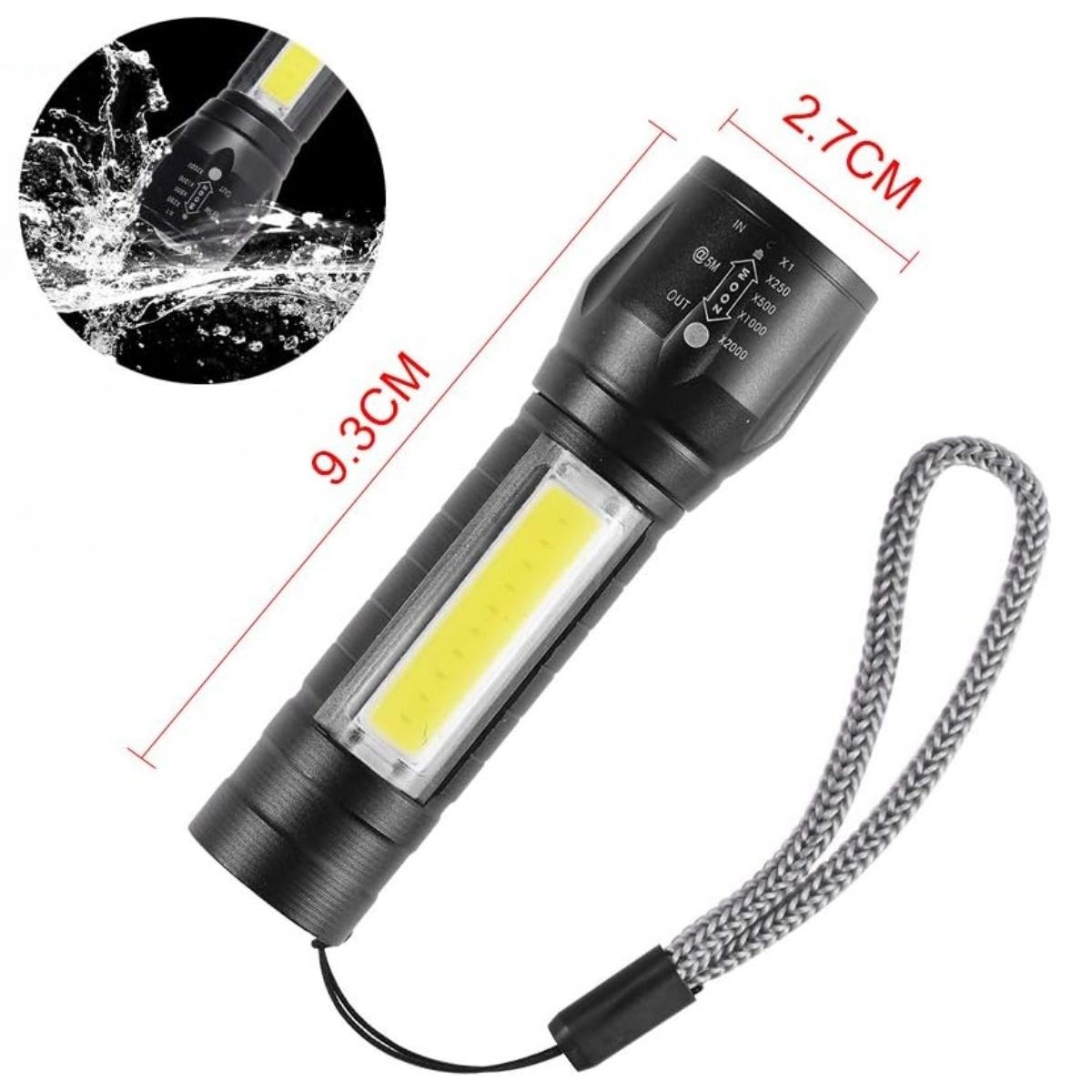 BUFFER® Solar Kutulu Mini El Feneri – Taşınabilir LED Kamp ve Acil Durum El Lambası