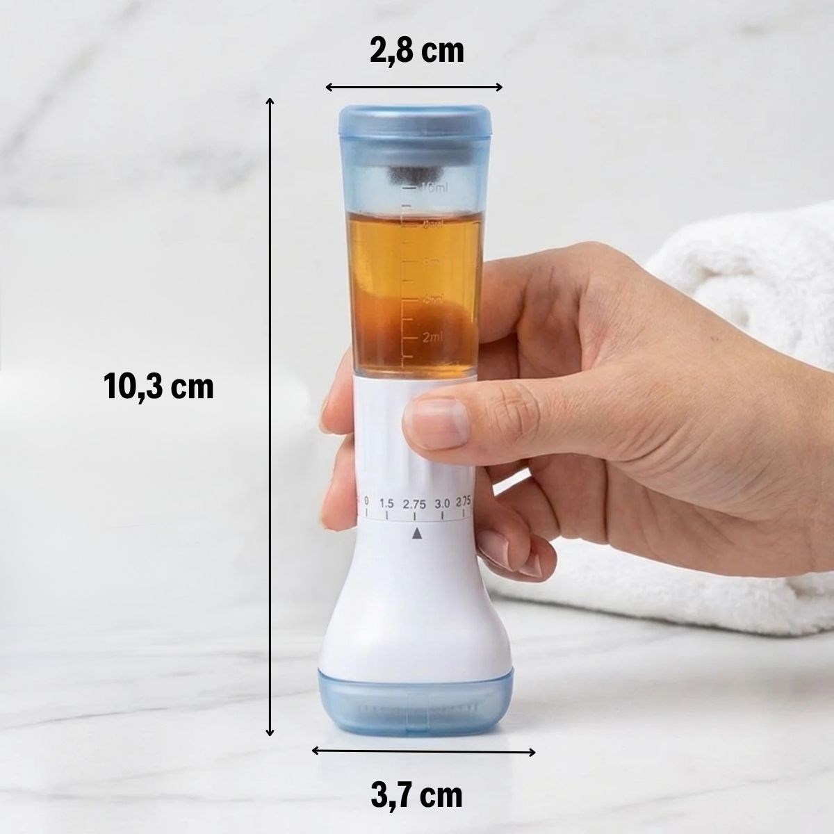 BUFFER® 140 İğneli Serum Hazneli Dermaroller – 0-3 mm Ayarlı Dermaroller Mikro İğneli Saç, Cilt ve Vücut Bakım Aparatı