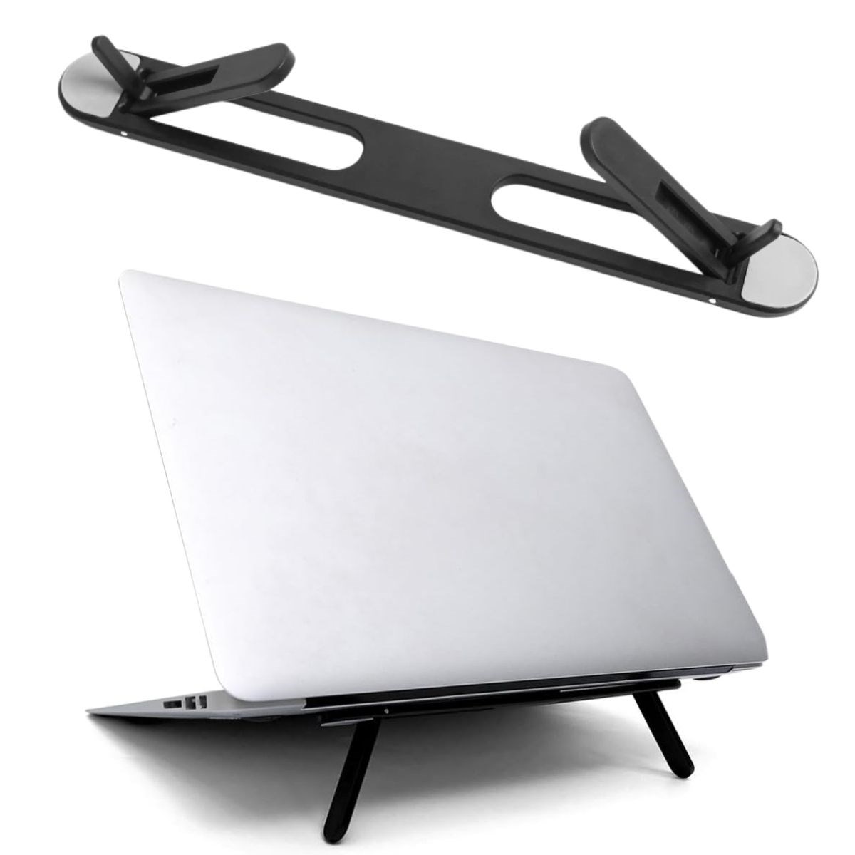 BUFFER® 2 Kademeli Katlanabilir Laptop Standı – Kendiliğinden Güçlü Yapışkanlı, Ergonomik Tablet Yükseltici