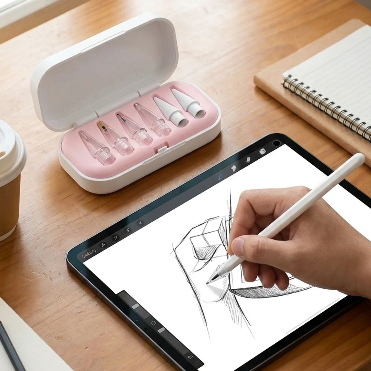 BUFFER® 6 Adet Farklı Uçlı Universal Dokunmatik Kalem Ucu – Tablet ve Telefon Uyumlu Stylus Pen Yedek Başlıkları
