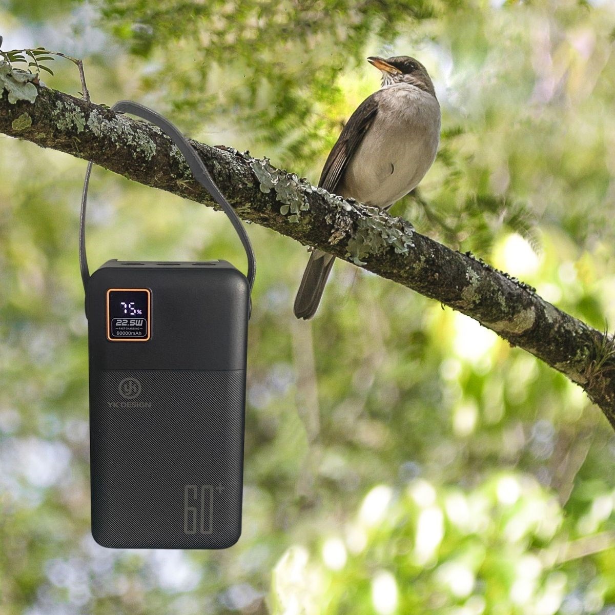 60000 mAh 5 Cep telefonunu Aynı Anda Şarj Edebilen Pil Ekranlı El Fenerli Hızlı Şarjlı Powerbank