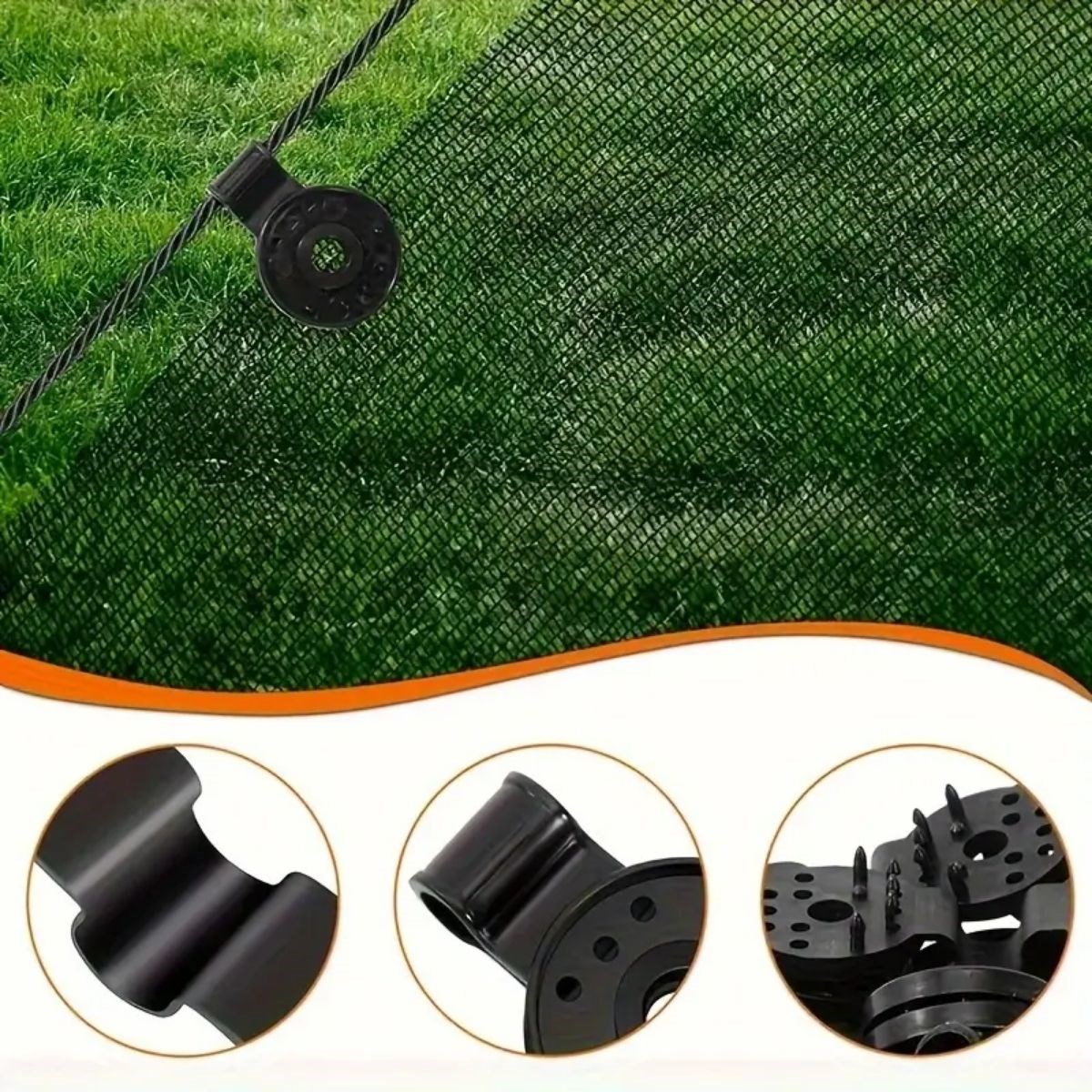 BUFFER® 10 Adet Güneşlik Filesi Sabitleme Klipsleri, Gölgelik Bezi ve Brandalar İçin Dayanıklı Plastik Kelepçe Kancaları