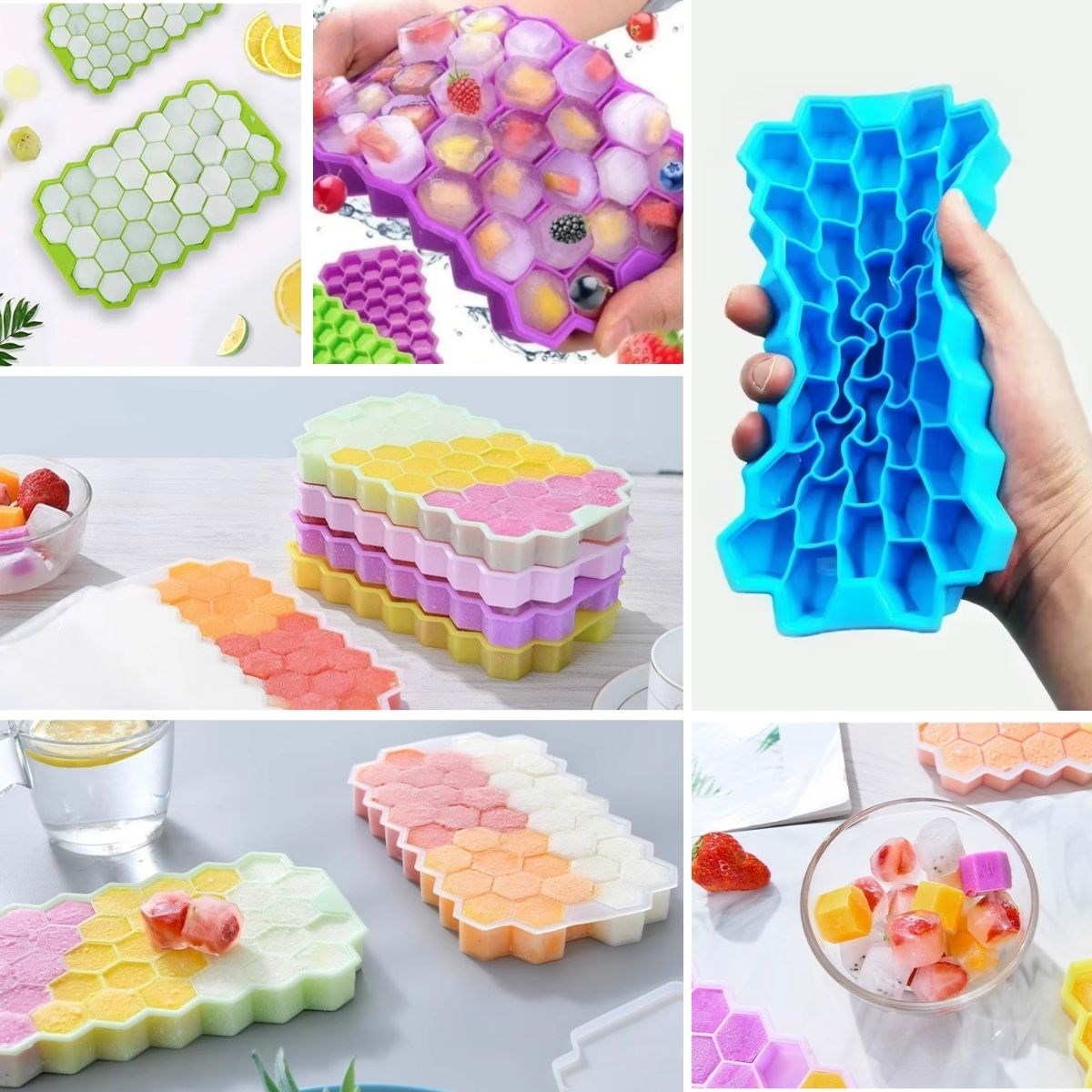 BUFFER® 37 Bölmeli Slikon Petek Şeklinde Buz Kalıbı