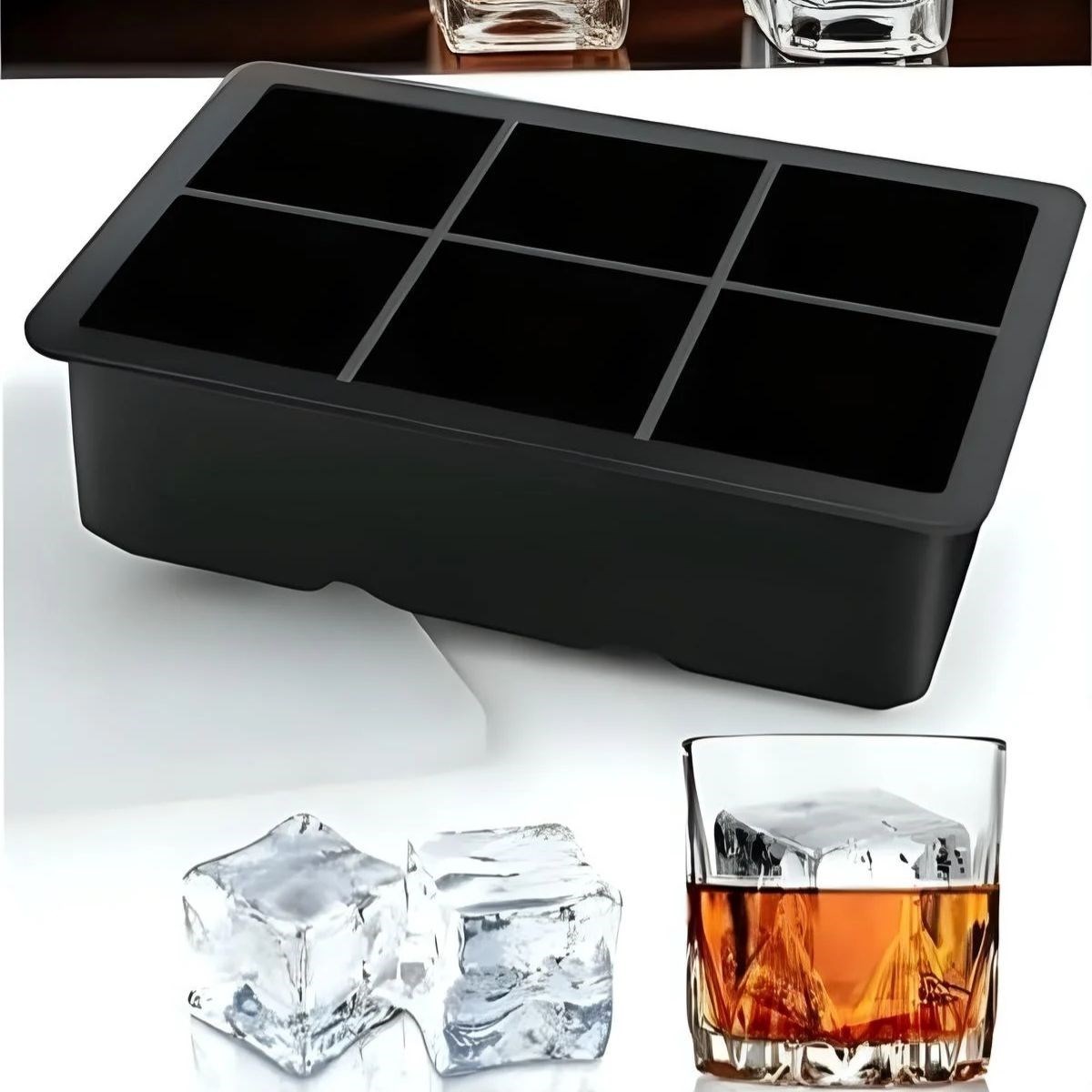 BUFFER® 6’lı XL Küp Şeklinde Silikon Kolay Çıkabilen Buz Kalıbı