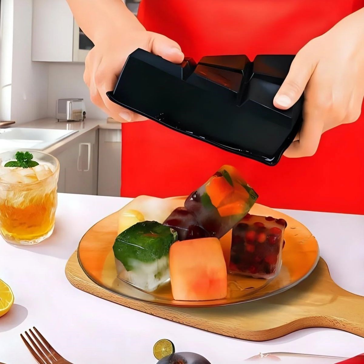 BUFFER® 6’lı XL Küp Şeklinde Silikon Kolay Çıkabilen Buz Kalıbı