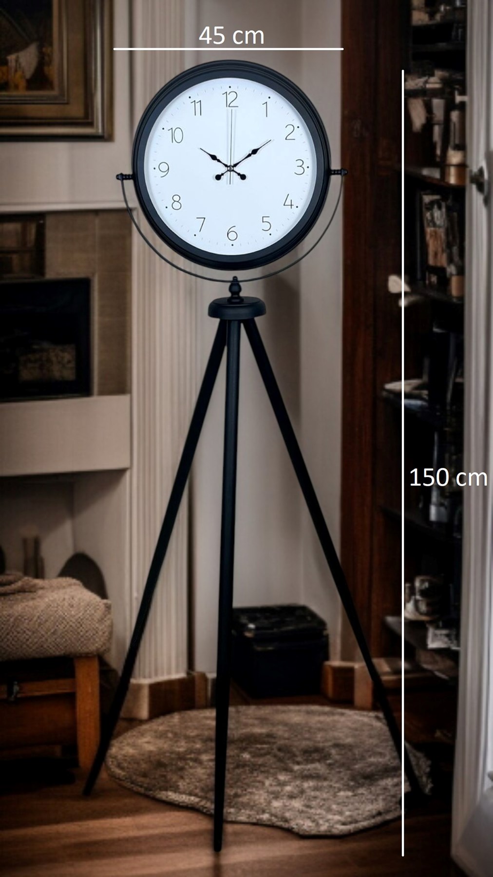 Pure Black Tripod Ayaklı Saat
