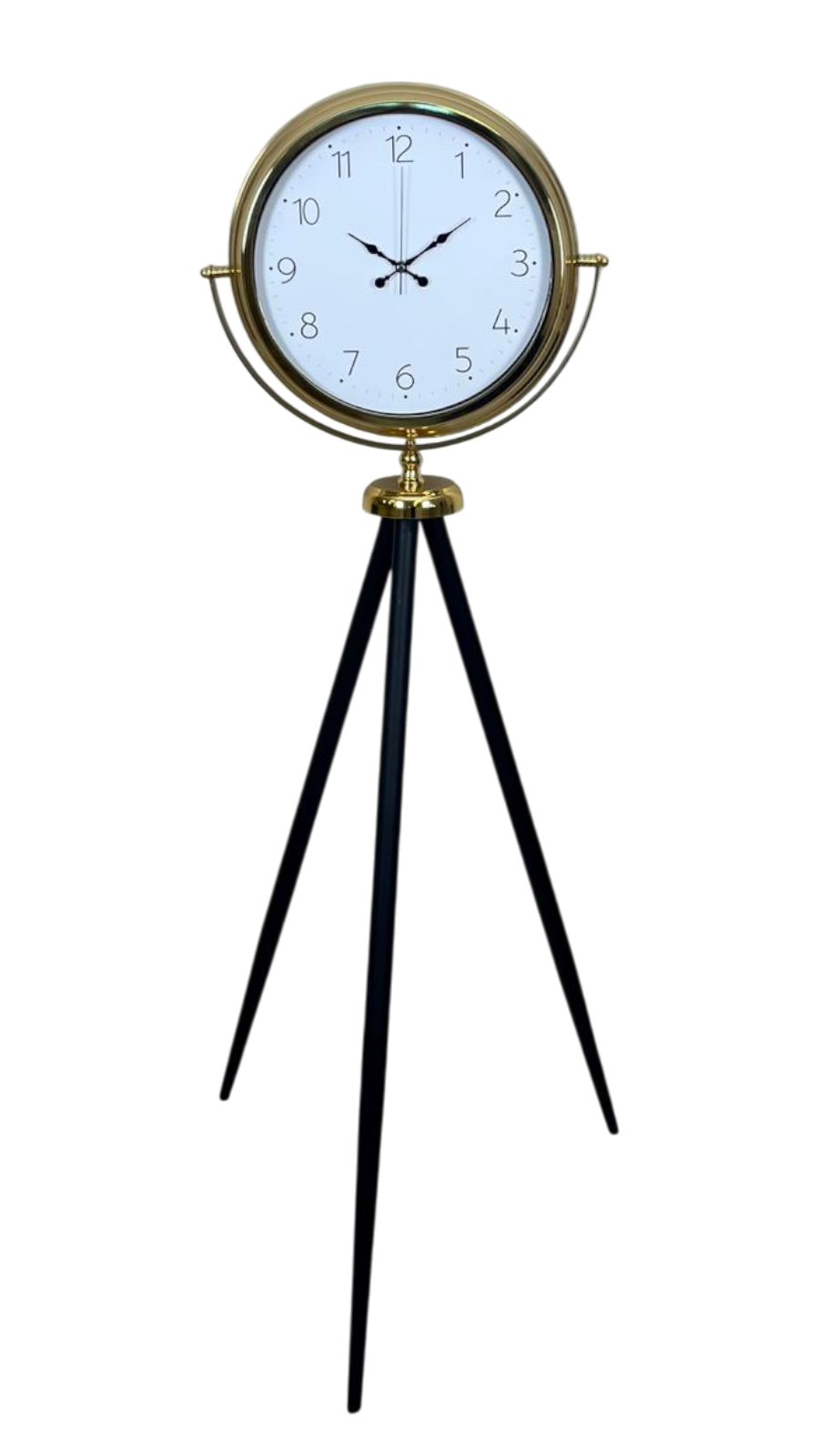Gold Premium Dekoratif Tripod Ayaklı Saat