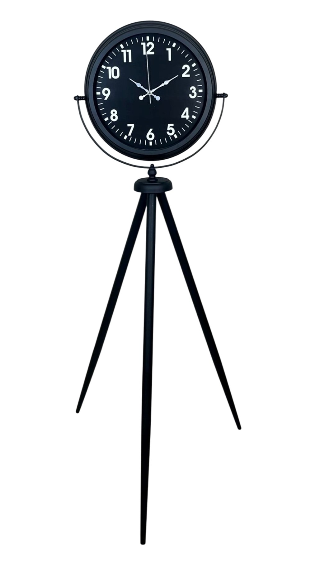 Siyah Asil Standart Stil Tripod Ayaklı Saat
