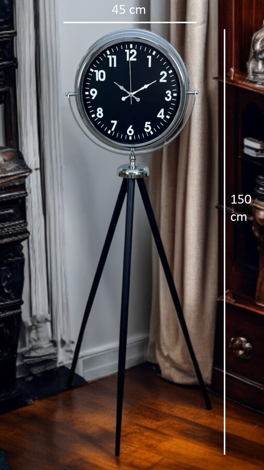 Prime Krom Tripod Ayaklı Saat