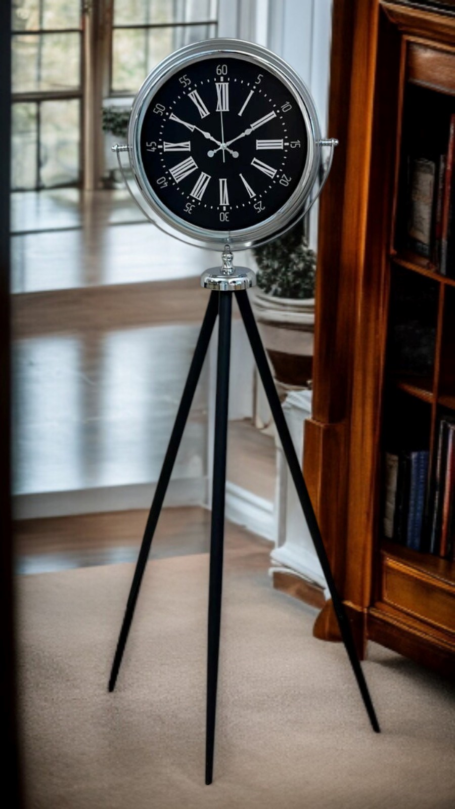 Majestic Krom Tripod Ayaklı Saat