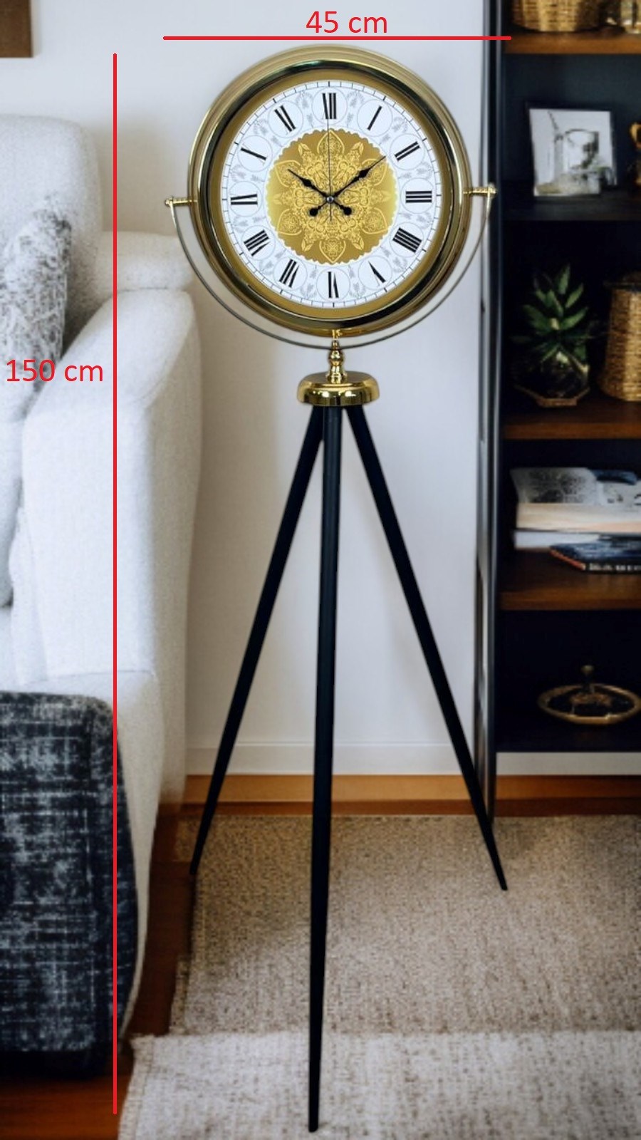 Gold Asalet Tripod Ayaklı Saat