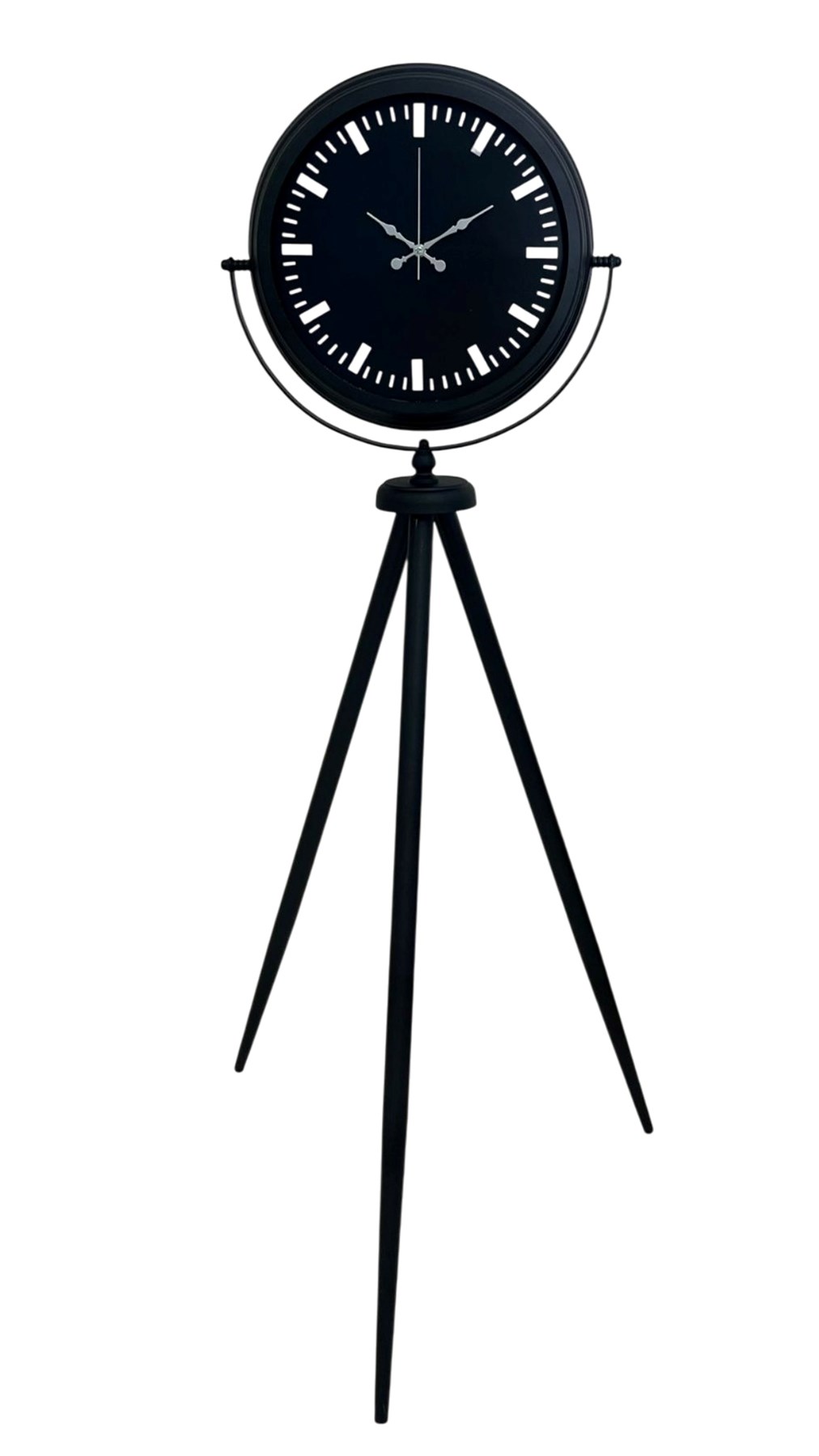 Siyah Lüks Sade Tripod Ayaklı Saat