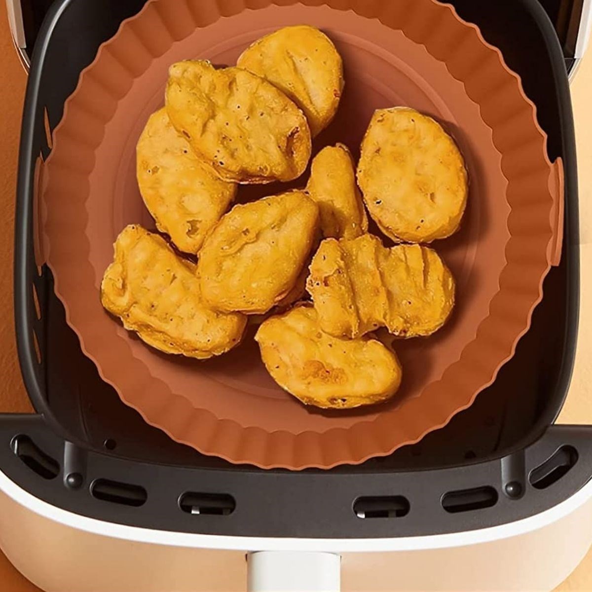 BUFFER® Renkli Isıya Dayanıklı Yıkanılabilir Silikon Fırın Ve Airfryer Yuvarlak Model Pişirme Matı 20 Cm