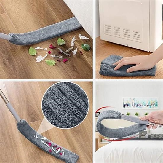 BUFFER® Teleskopik 3’lü Mop Toz Alma Püskülü Çok Fonksiyonlu Temizlik Seti