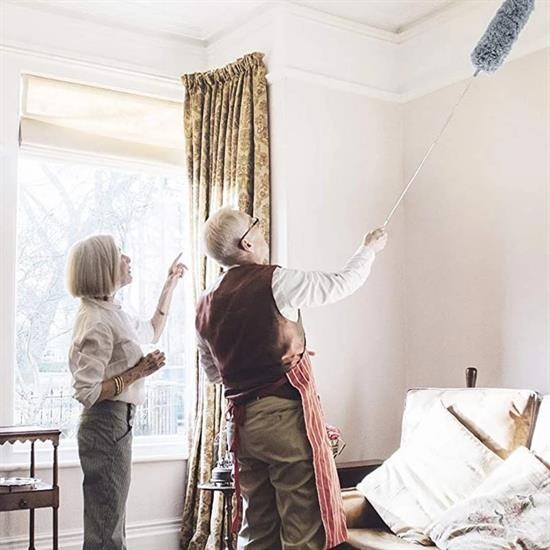 BUFFER® Teleskopik 3’lü Mop Toz Alma Püskülü Çok Fonksiyonlu Temizlik Seti