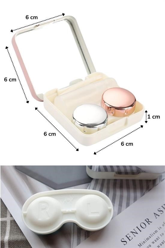 BUFFER® Taşınabilir Fonksiyonel Seyahat İçin Koruyucu Mini Hijyenik Kontakt Lens Saklama Kutusu