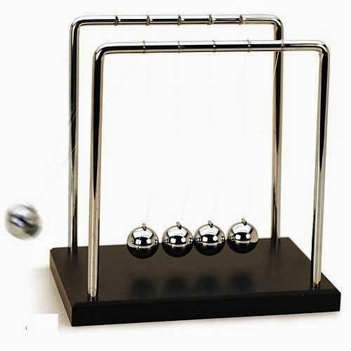 BUFFER® Newtons Balans Newton Beşiği Topları Bilye Büyük Boy Süs Eşyası