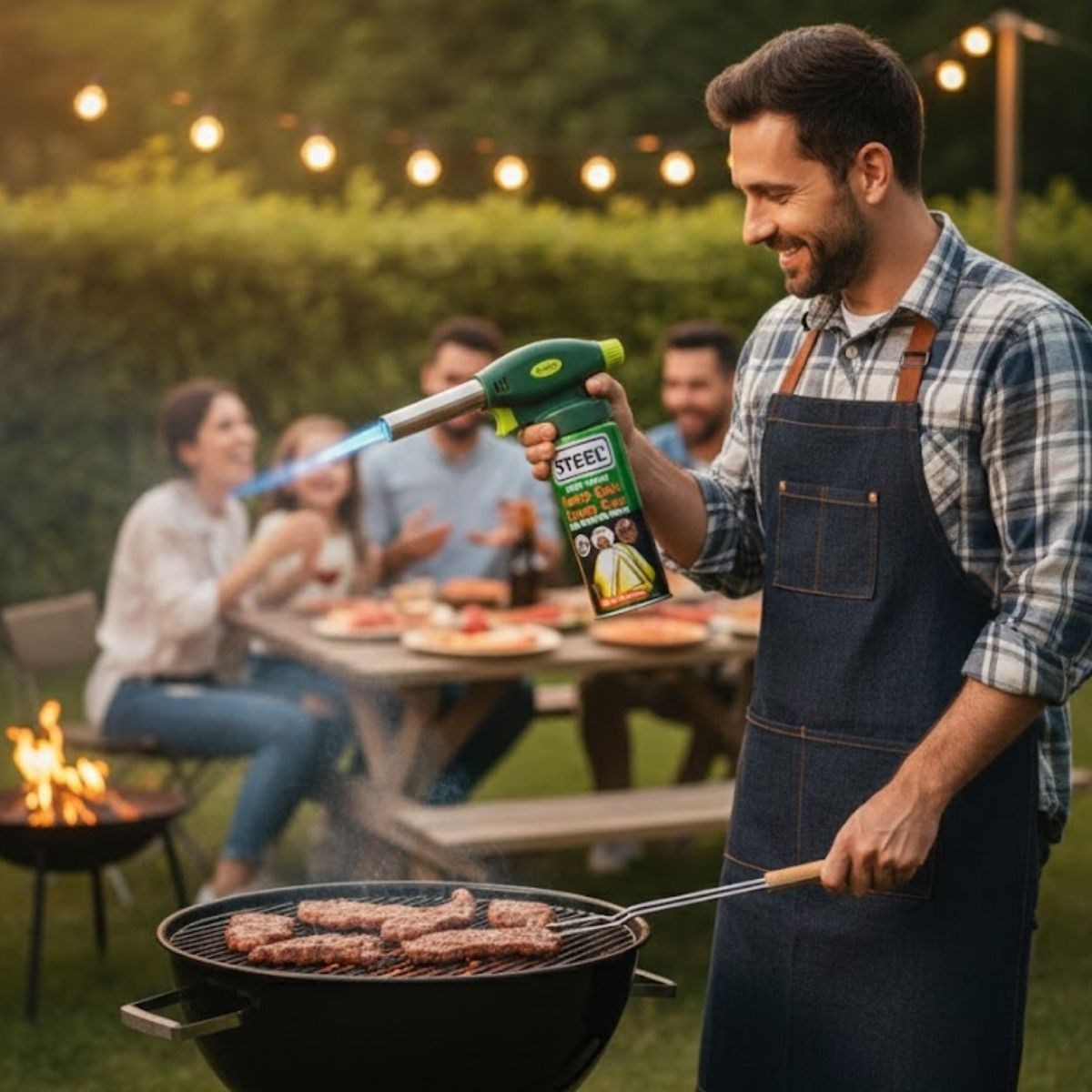 BUFFER® Outdoor Kamp, Piknik ve Tamir İşleri İçin Kamp Gazı Seti – Taşınabilir Pürmüz Alev Tabancası ve Yüksek Performanslı Gaz Kartuşu