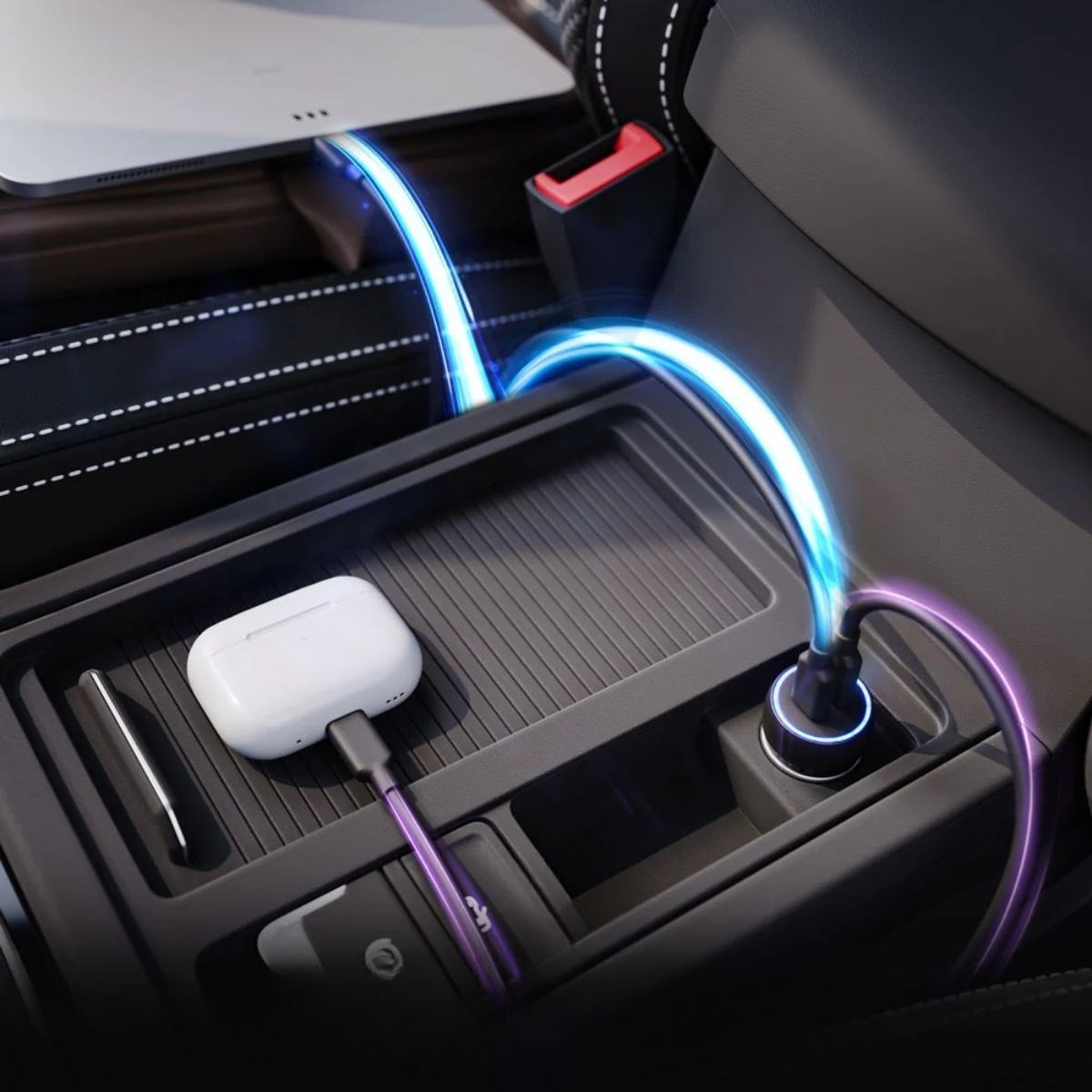BUFFER® Araç İçi Çakmaklığa TakılanType-C ve USB Girişli 2 Portlu Hızlı Şarj Adaptörü