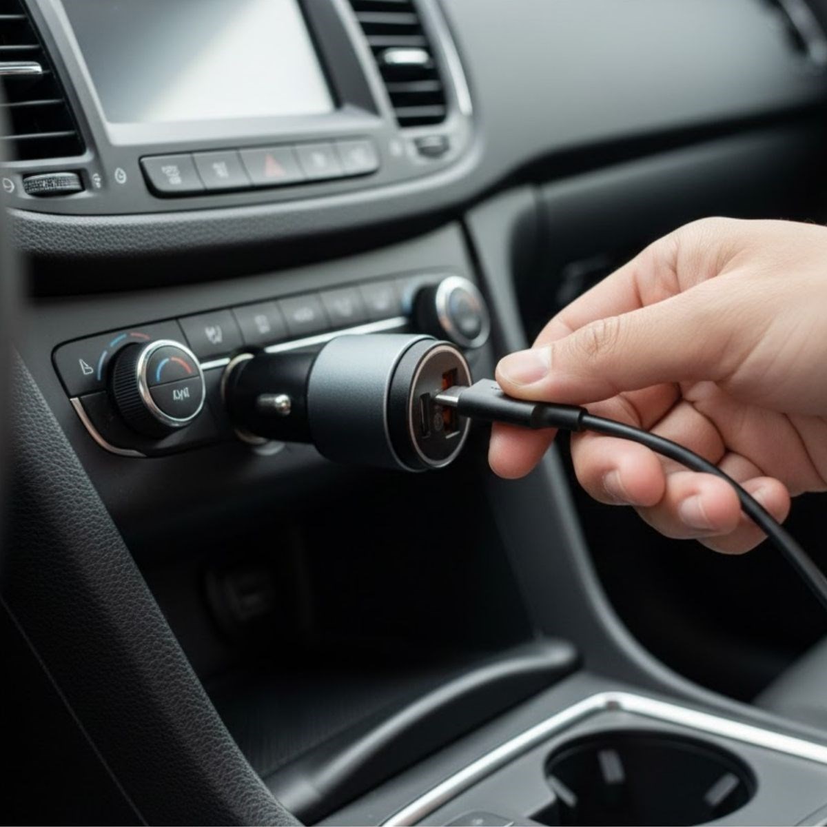 BUFFER® Araç İçi Çakmaklığa TakılanType-C ve USB Girişli 2 Portlu Hızlı Şarj Adaptörü