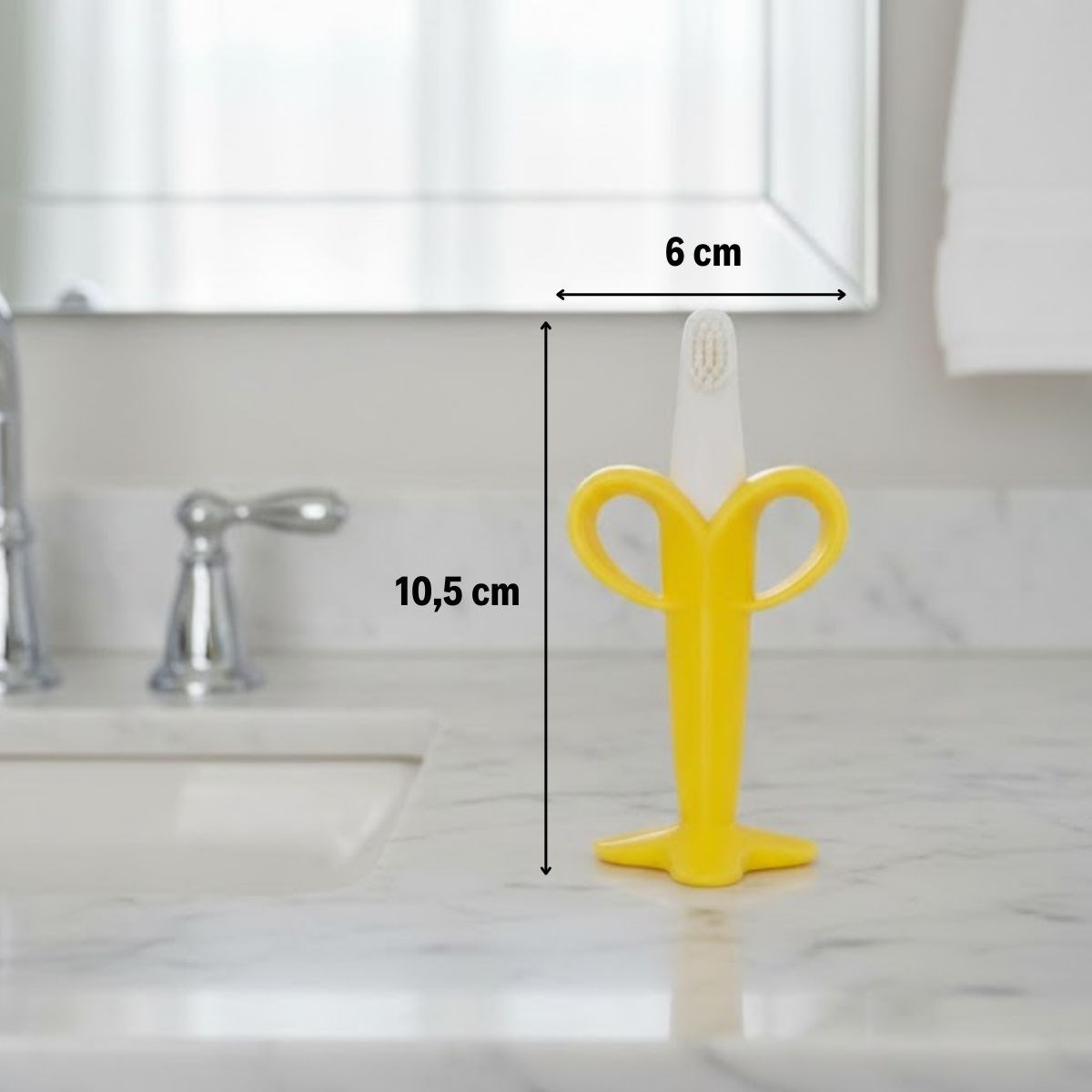 BUFFER® Muz Şekilli Diş Kaşıma Aparatı – Bebekler İçin Silikon Diş Kaşıyıcı, Diş Çıkarma Oyuncağı