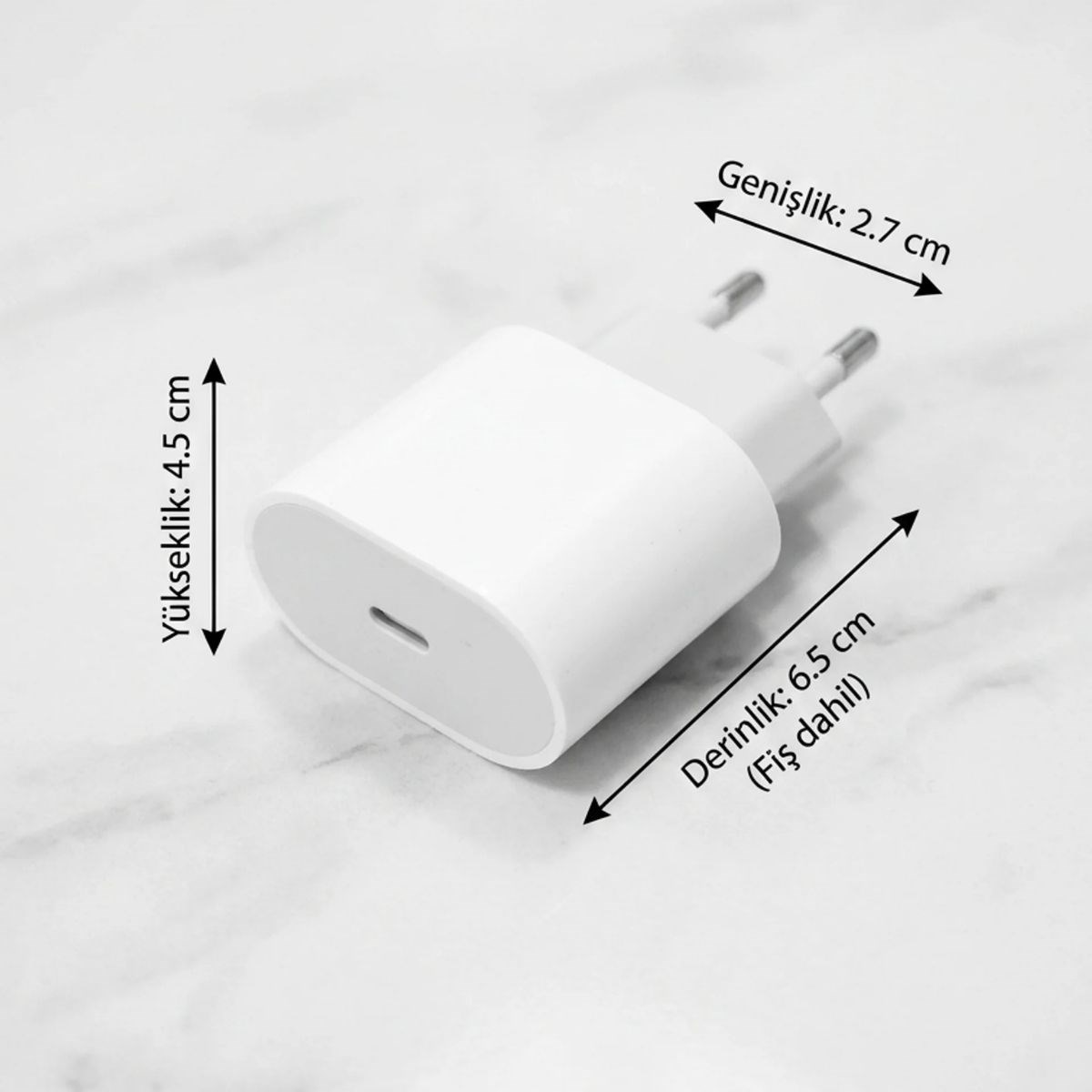 BUFFER® 20W USB-C Hızlı Şarj Adaptörü – Power Delivery (PD) Destekli Güç Adaptörü, Güvenli Şarj Başlığı