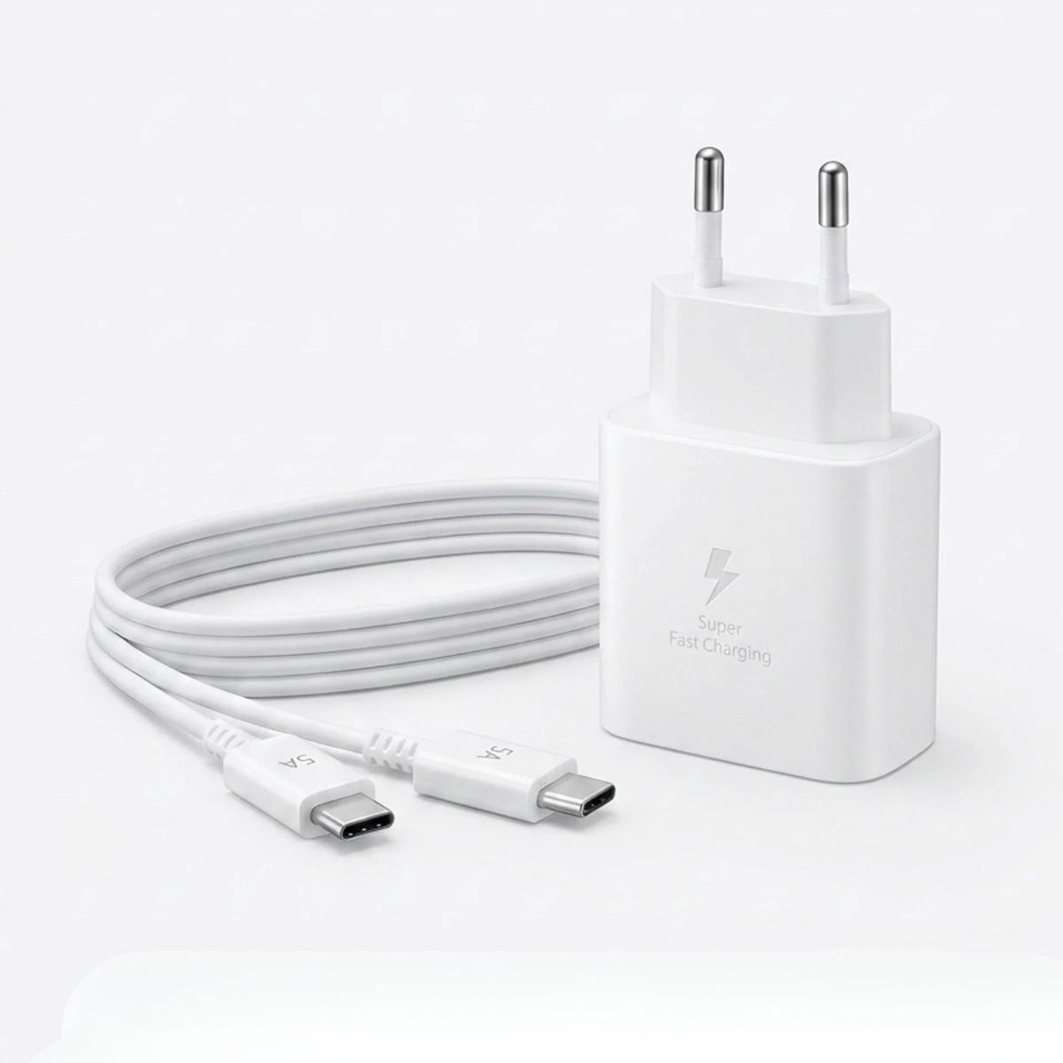 BUFFER® 45W Süper Hızlı Şarj Adaptörü USB-C PD 3.0 PPS Fast Charger + 5A Type-C to Type-C Kablo