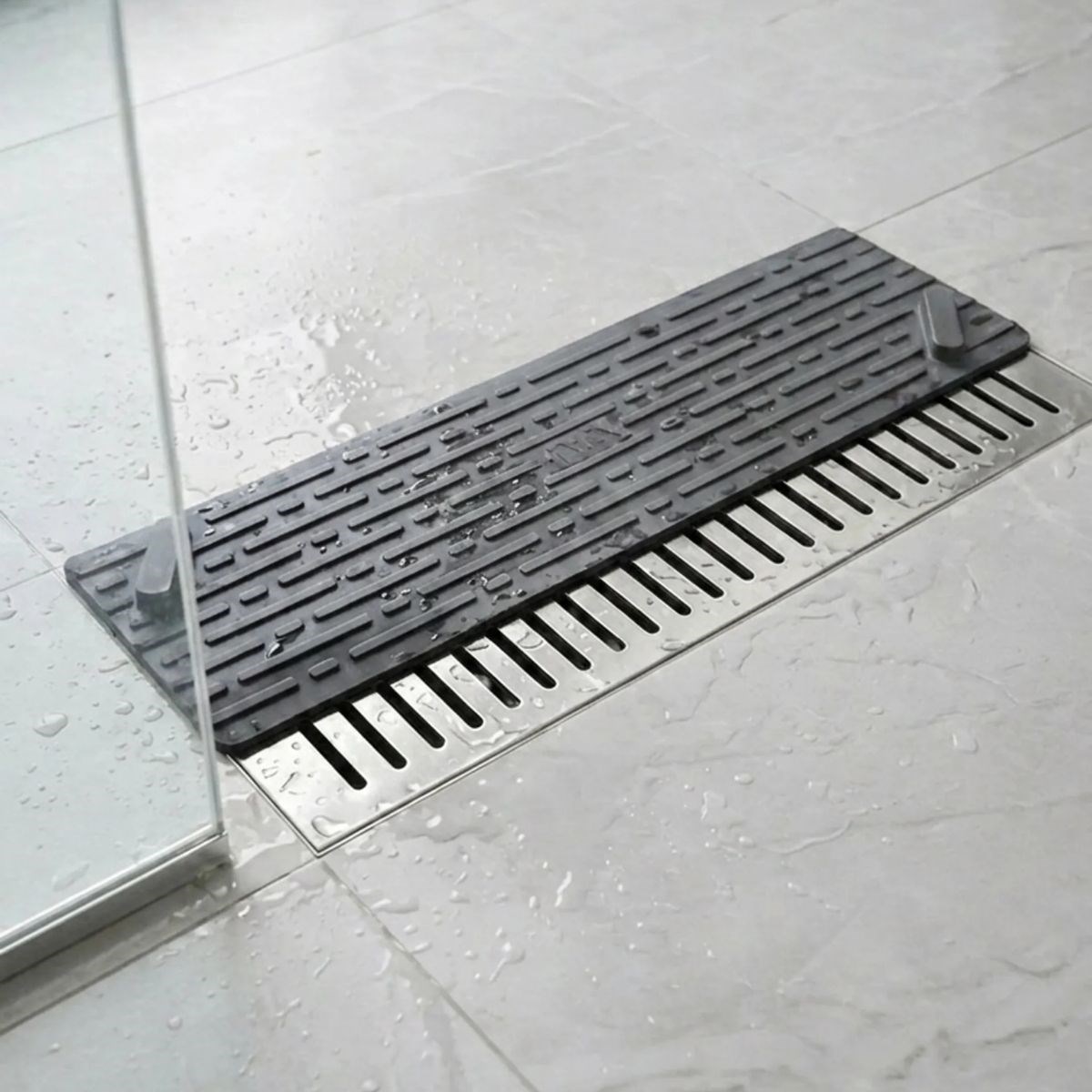 BUFFER® Gri Uzun Gider Kapağı Silikon Mat – Koku Önleyici ve Haşere Engelleyici Gider Koruyucu