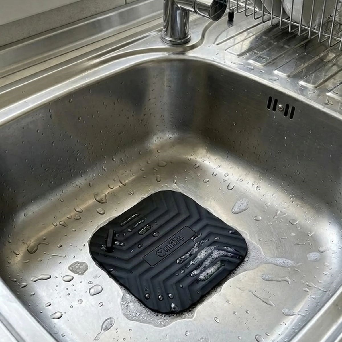 BUFFER® Siyah Kare Evye Gider Koku Önleyici Silikon Mat – Lavabo Süzgeç ve Haşere Engelleyici