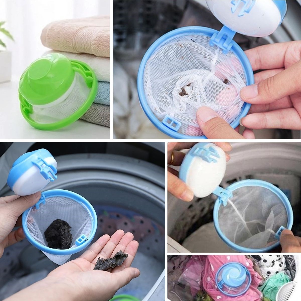 BUFFER® Çamaşır Makinesi Tüy Toplayıcı Filtre – Yıkanabilir Saç, Kıl, Tiftik ve Pet Tüyü Yakalama Aparatı