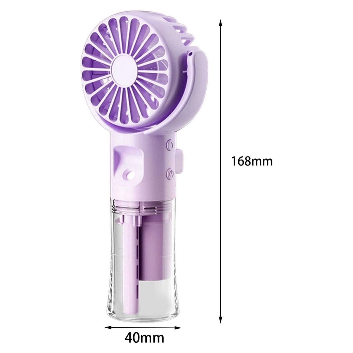 BUFFER® 4 Kademeli Spreyli Şarjlı El Fanı – Boyuna Asılabilir USB Şarjlı Taşınabilir Mini Fan F4